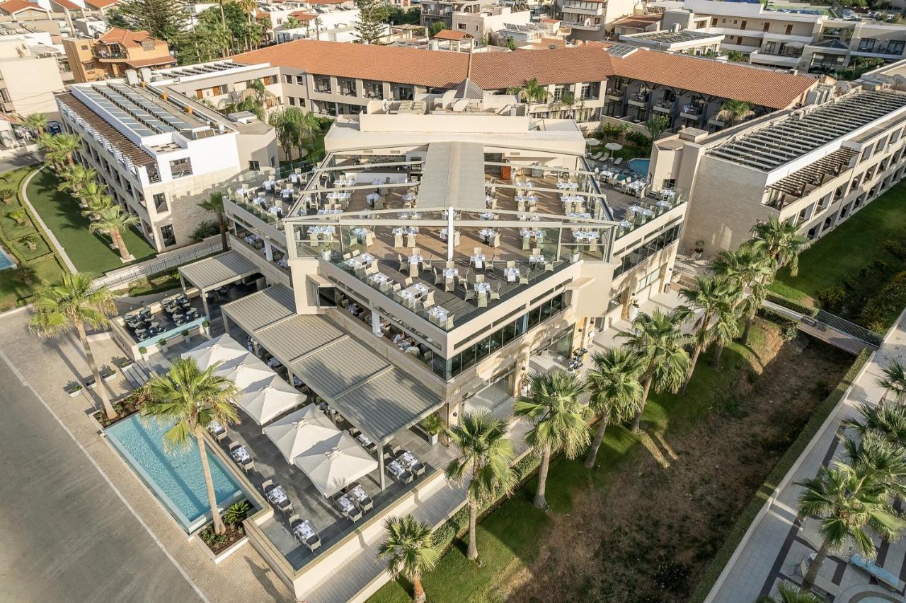 Porto Platanias Beach Resort & Spa Exterior photo Aerial view of the hotel